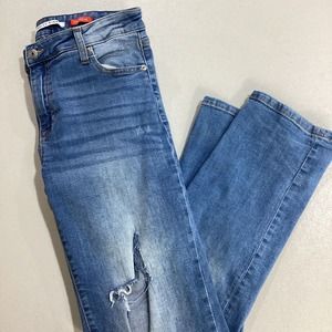 Celebrity Pink Jeans Womens 9/29 The Bestie Light Wash Distressed Skinny Stretch